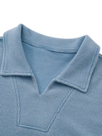Unisex Waffle Boxy Polo Shirt