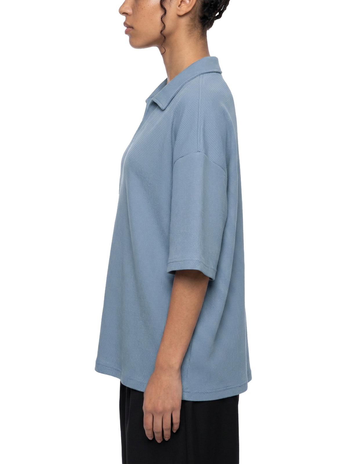 Unisex Waffle Boxy Polo Shirt