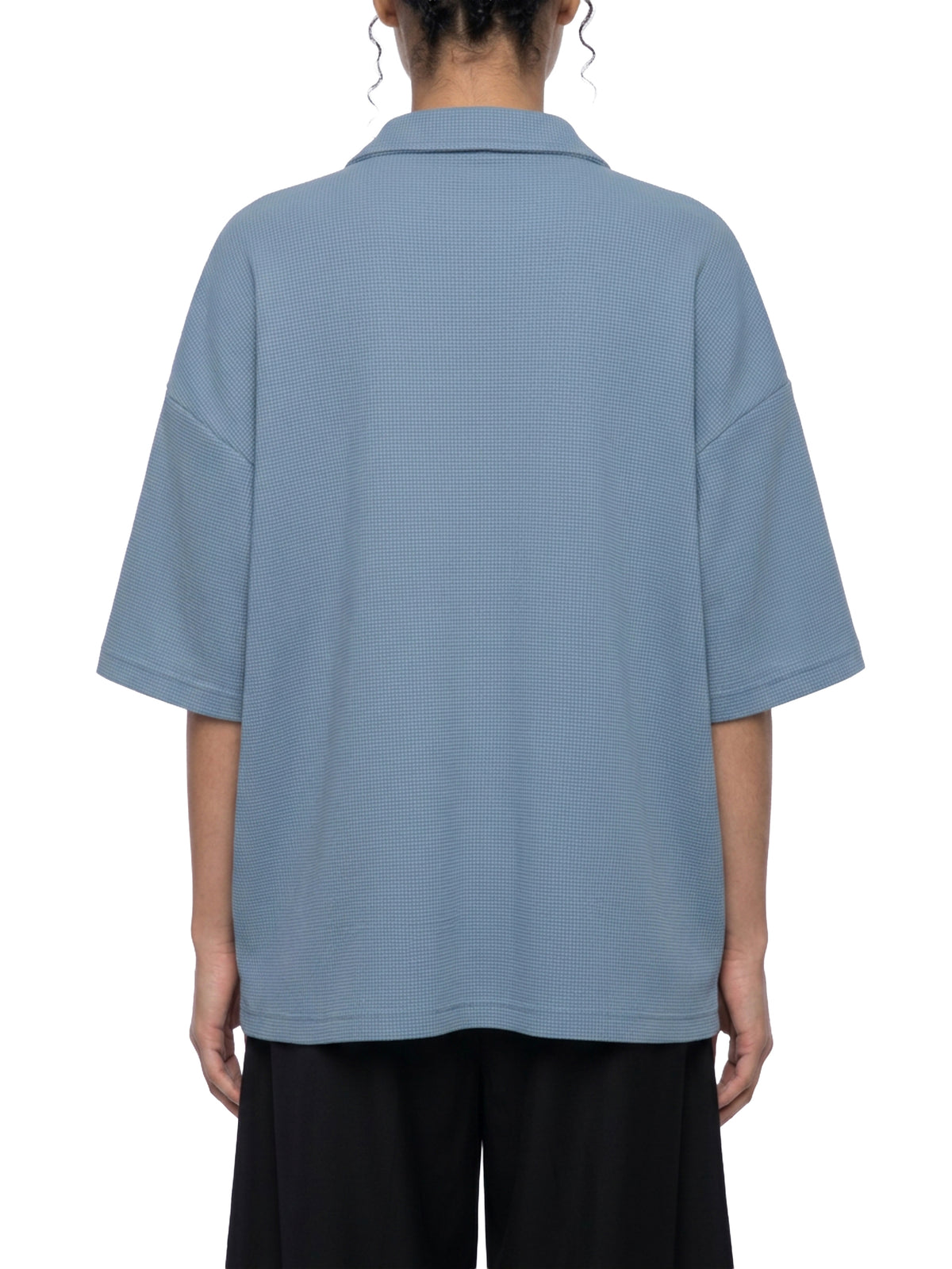 Unisex Waffle Boxy Polo Shirt