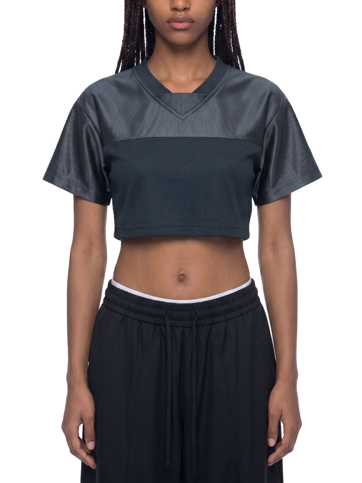 Women’s Cropped Paneled V-Neck Jersey
