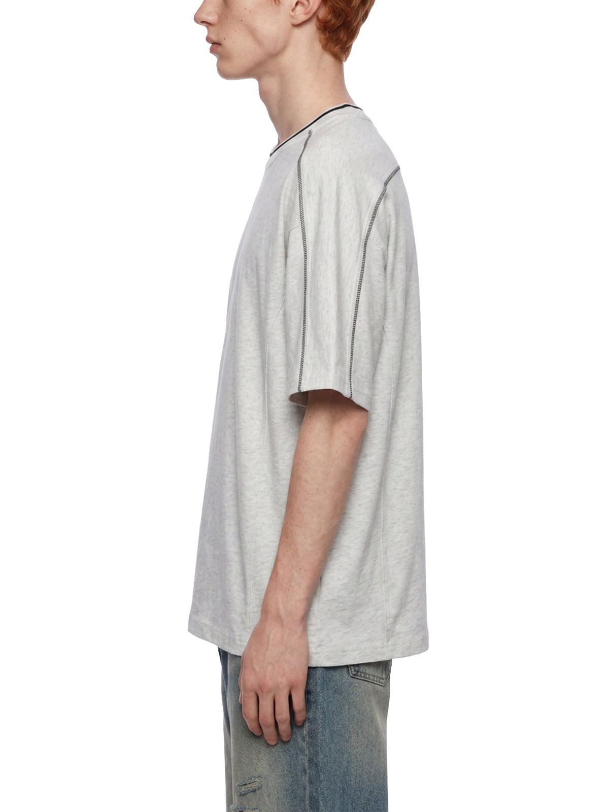 Unisex Oversized Contrast Tape T-Shirt