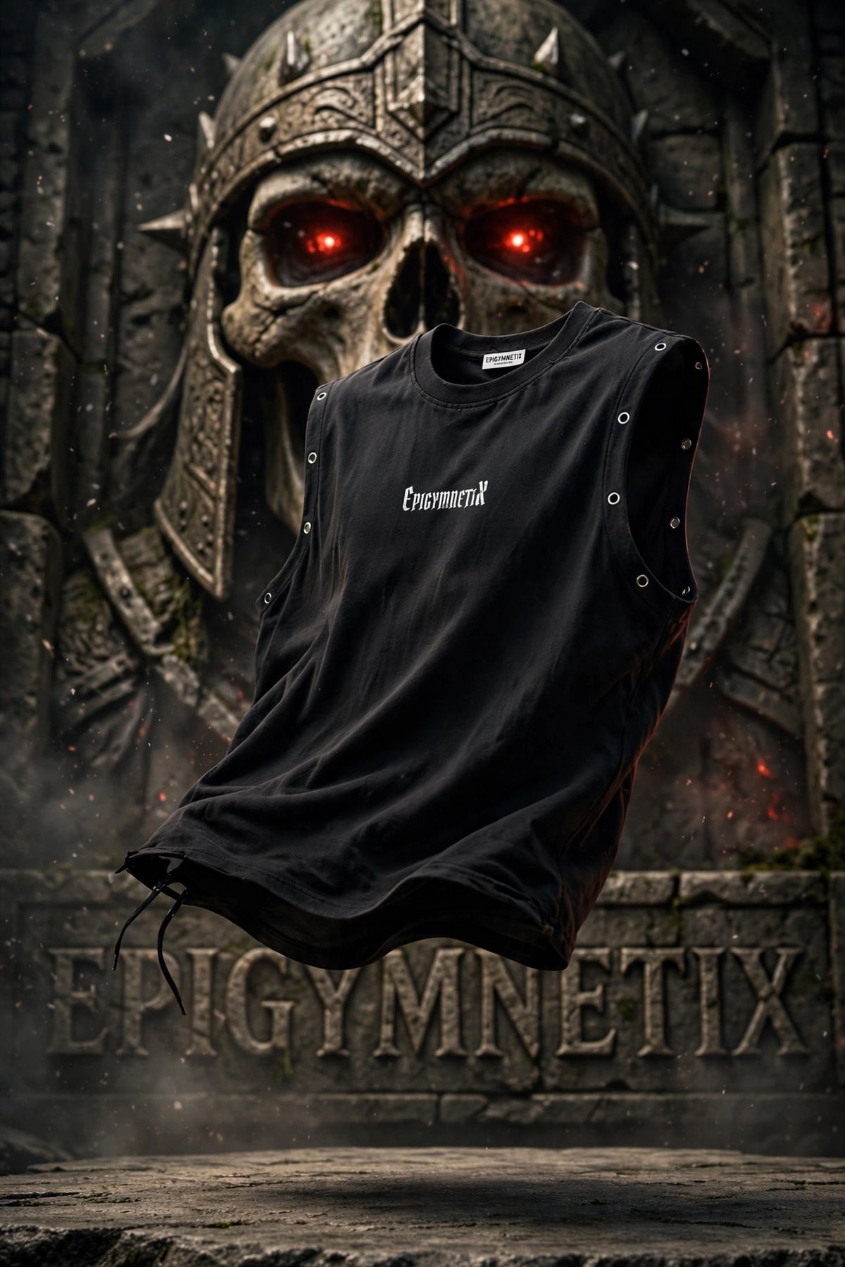 Deleterious - Distressed Grommet Eyelet Tank Top