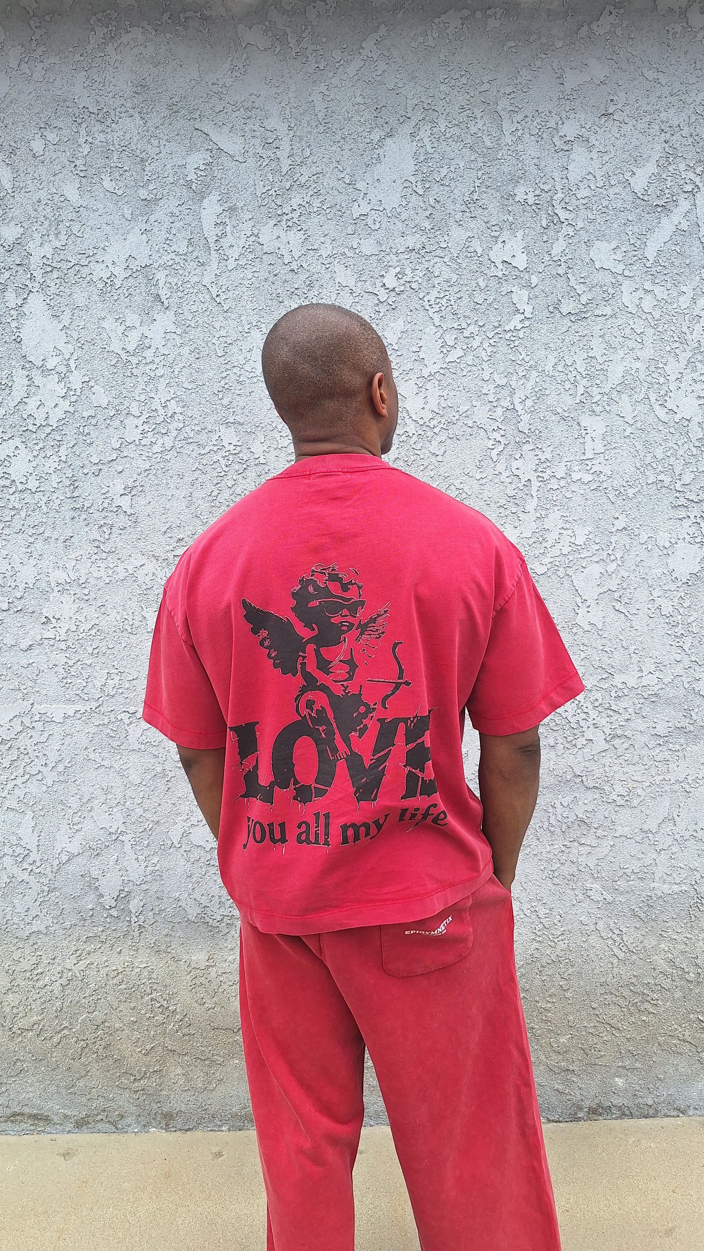 Love you all my life (Boxy Fit) - Unisex Vintage Wash Boxy T-Shirt